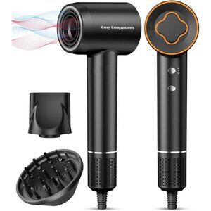 Hair Dryer, 150000 RPM High-Speed Brushless Motor Negative Ionic Blow Dryer for